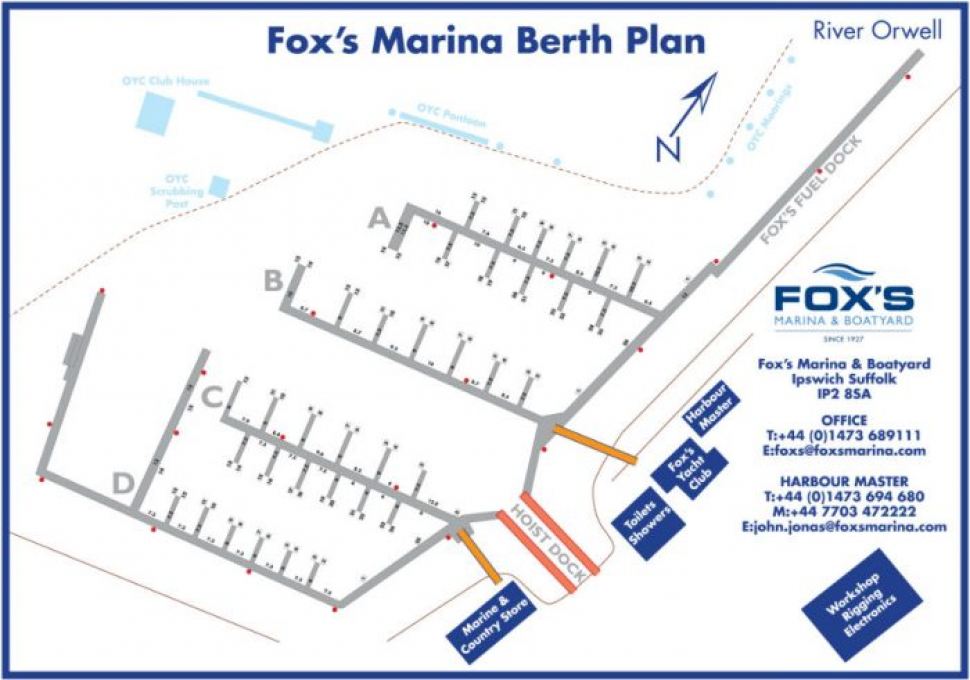 Fox’s Marina 2014 berths available
