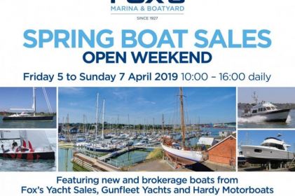 Fox’s Spring Boat Sales Open Weekend, 5-7 April 2019