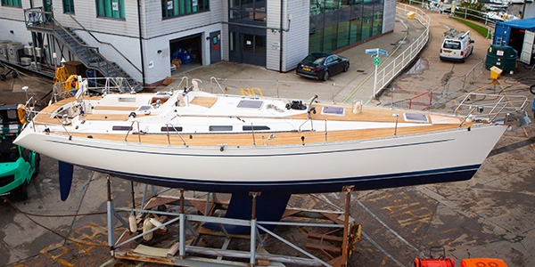 New teak decks for Sweden Yacht 45
