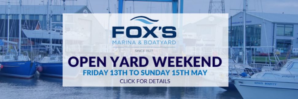 Fox’s Open Weekend 13-15 May