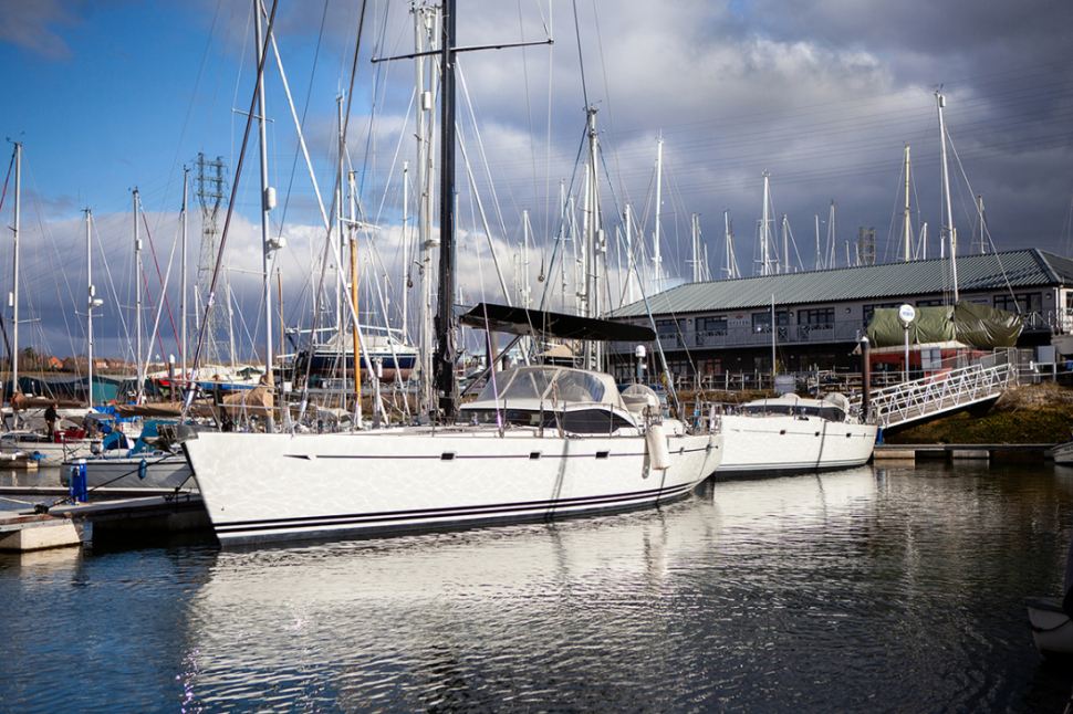 Oyster yachts 655 and 72 on the water