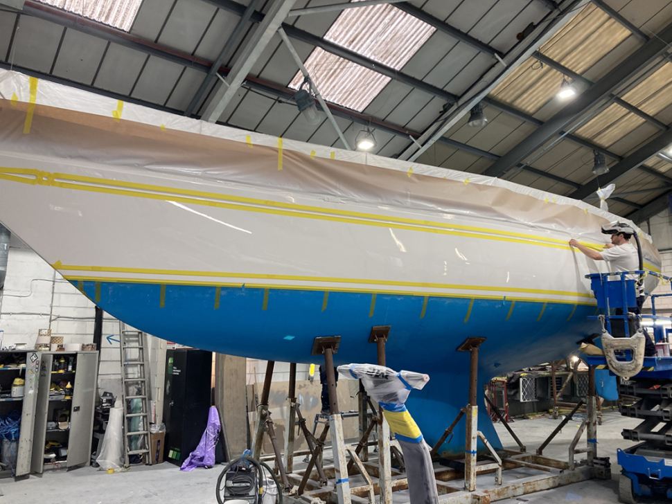 Swan 41 Awlgrip paint job