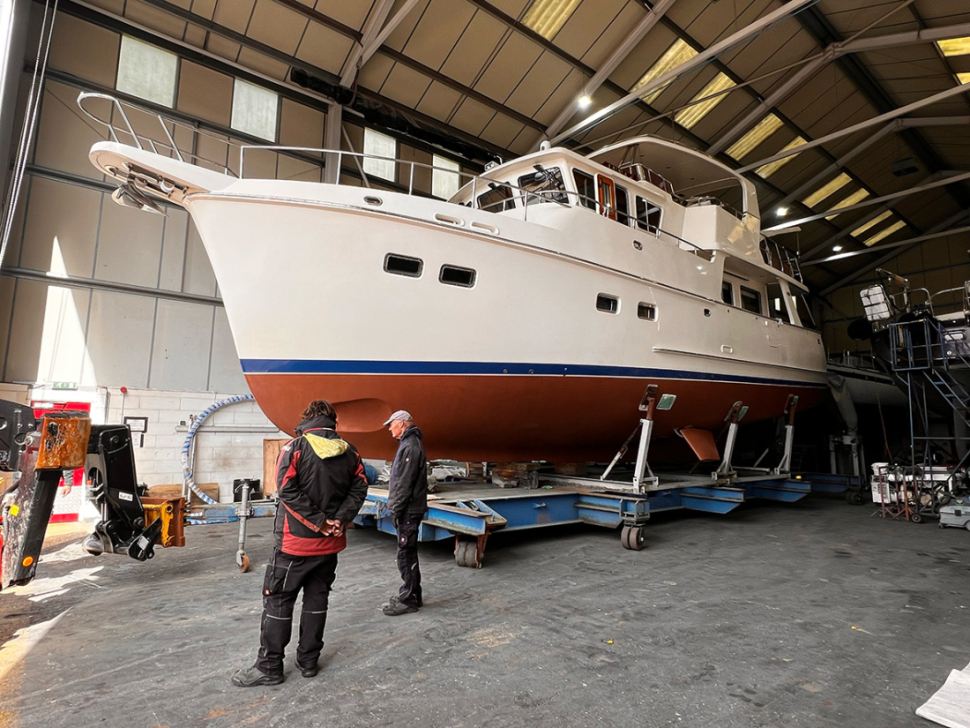 Motoryacht Luna after Coppercoat treatment