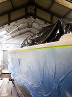 Oyster 655 Awlgrip HDT prep