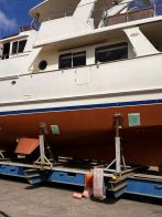 Motoryacht Luna after Coppercoat treatment