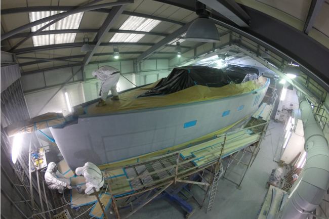  in-house sprayshop and finishing department can cater for yachts and boats up to 72ft in length