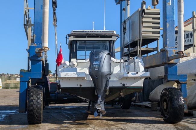 Outboard repairs at Foxs