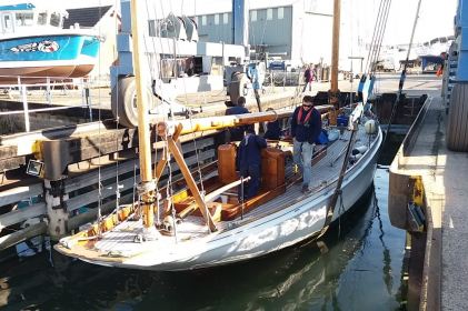 Cirdan Sailing Trust’s gaff-rigged yawl, Duet, arrives at Fox’s