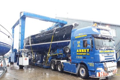 New Oyster 625 arrives at Fox’s for rigging and commissioning