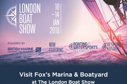 Visit Fox’s at the all-new London Boat Show 2018
