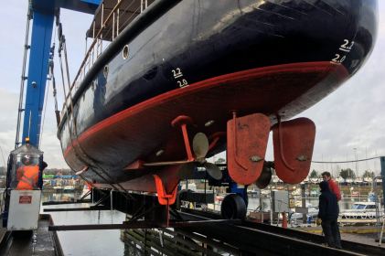 Havengore safely hauled at Fox’s Marina for fifth consecutive year