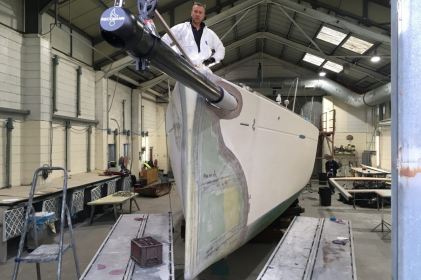 Significant modifications to Beneteau First 50 taking shape at Fox’s