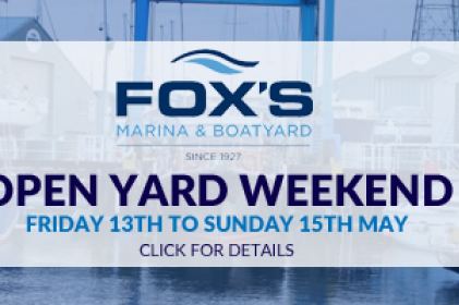 Fox’s Open Weekend 13-15 May