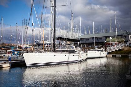 Oyster yachts 655 and 72 on the water