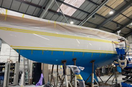 Swan 41 Awlgrip paint job
