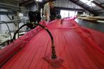 New teak deck panels under vacuum