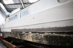 Narrow Boat Cariad before - being prepped